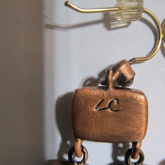 3/$10⭐Lauren Conrad Dangle Earrings, Orange, Green, White, Rhinestones - Picture 9 of 16